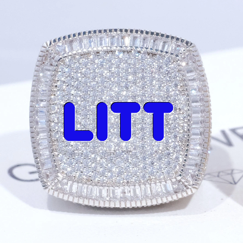 CUSTOM LETTER 3D ICED RING