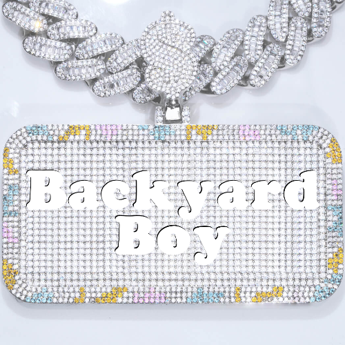 CUSTOM LETTER NECKLACE 3D COLORFUL SQUARE