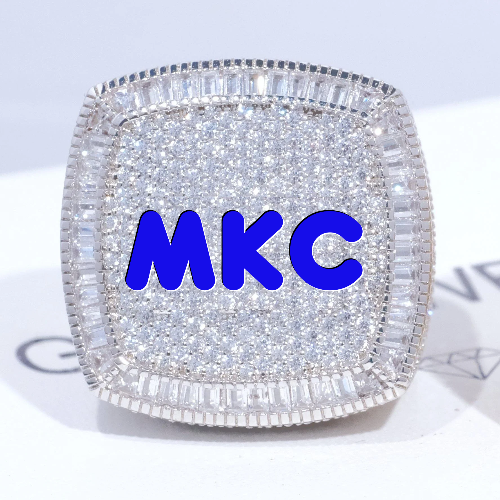 CUSTOM LETTER 3D ICED RING