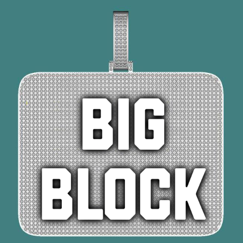 CUSTOM LETTER NECKLACE 3D BIG SQUARE