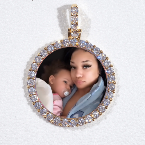 3D CIRCLE CUSTOM PICTURE PENDANT SMALL SIZE