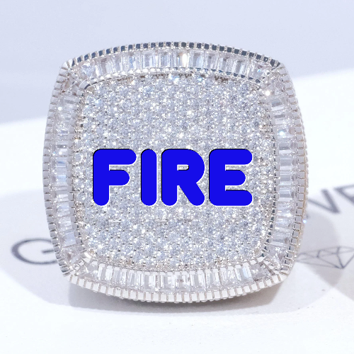 CUSTOM LETTER 3D ICED RING