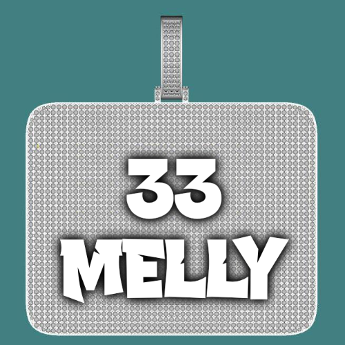 CUSTOM LETTER NECKLACE 3D BIG SQUARE