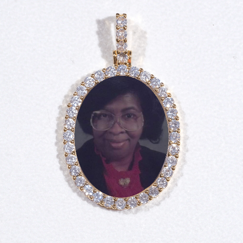 3D Oval Custom Picture Pendant