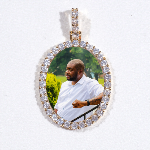 3D Oval Custom Picture Pendant