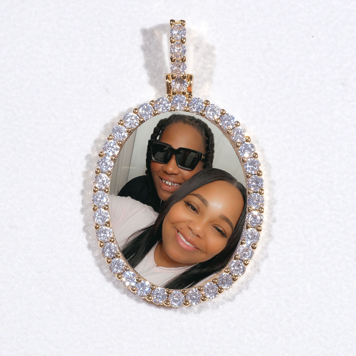 3D Oval Custom Picture Pendant