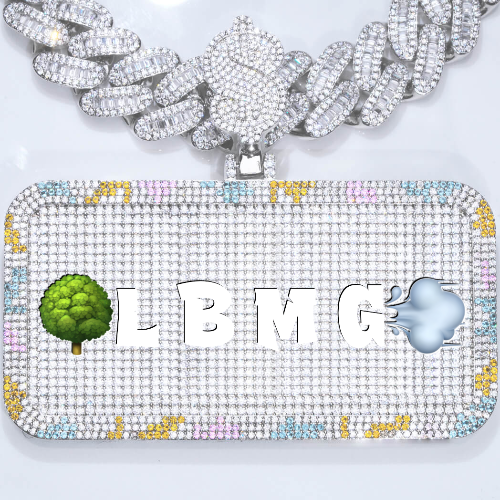 CUSTOM LETTER NECKLACE 3D COLORFUL SQUARE