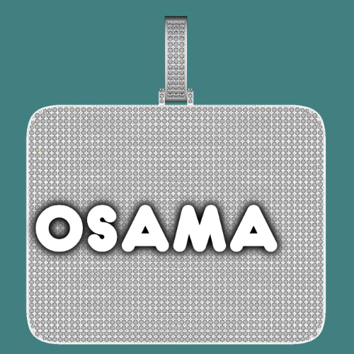 CUSTOM LETTER NECKLACE 3D BIG SQUARE