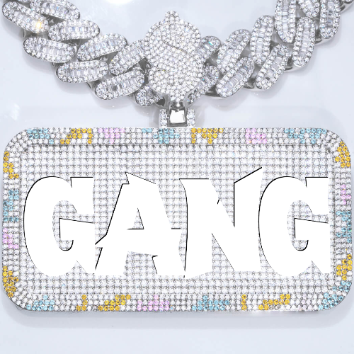 CUSTOM LETTER NECKLACE 3D COLORFUL SQUARE