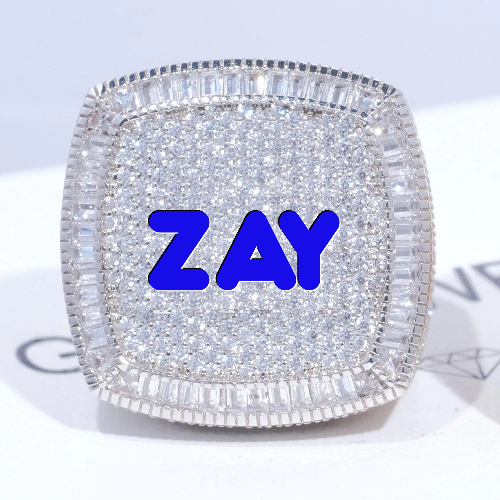 CUSTOM LETTER 3D ICED RING