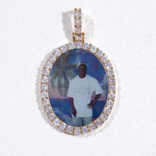 3D Oval Custom Picture Pendant