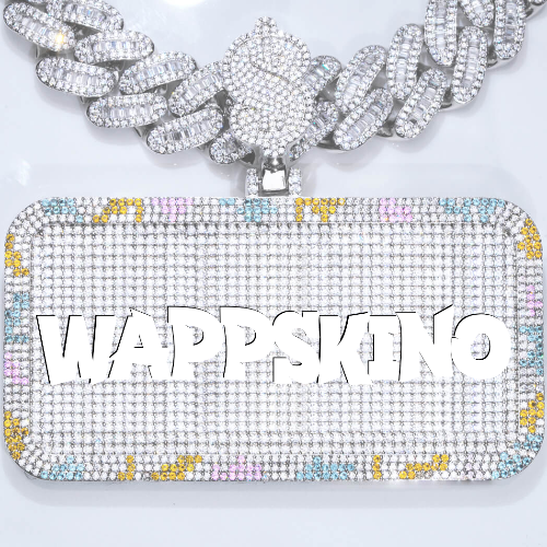 CUSTOM LETTER NECKLACE 3D COLORFUL SQUARE