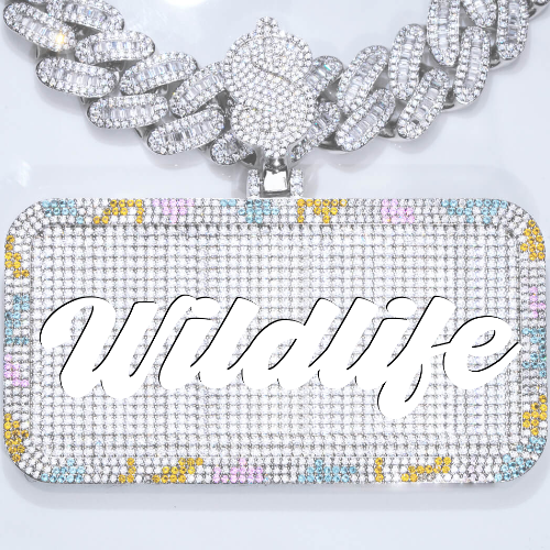 CUSTOM LETTER NECKLACE 3D COLORFUL SQUARE