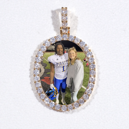 3D Oval Custom Picture Pendant