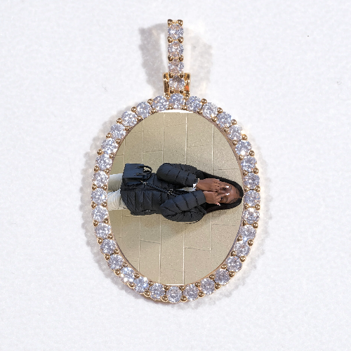 3D Oval Custom Picture Pendant