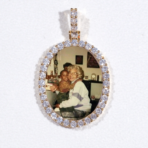 3D Oval Custom Picture Pendant