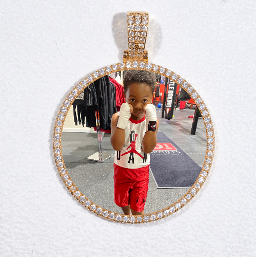 MEDIUM 3D CIRCLE CUSTOM PICTURE PENDANT