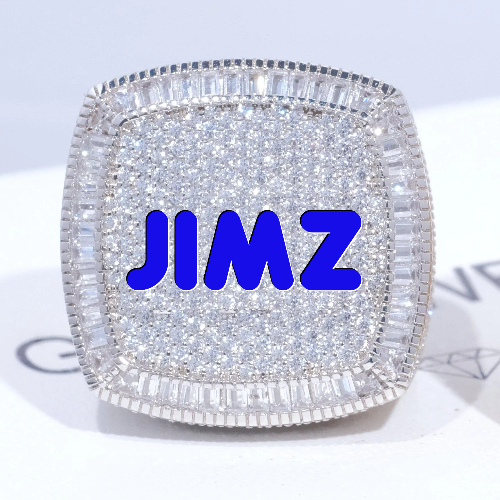 CUSTOM LETTER 3D ICED RING
