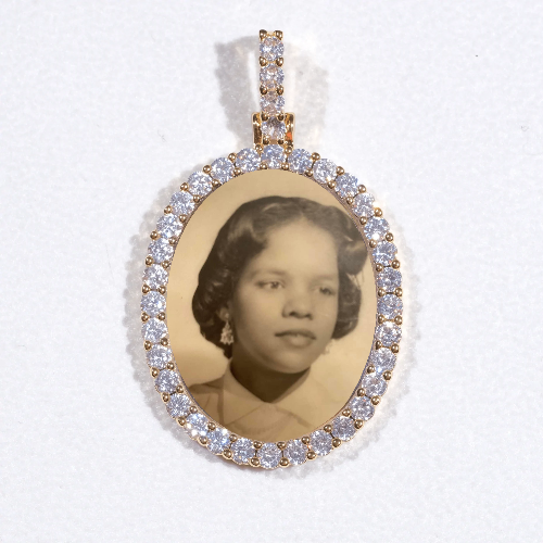 3D Oval Custom Picture Pendant