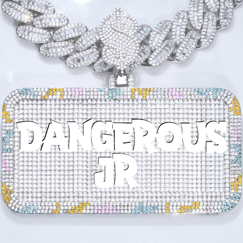 CUSTOM LETTER NECKLACE 3D COLORFUL SQUARE