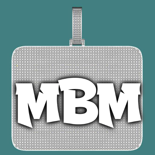 CUSTOM LETTER NECKLACE 3D BIG SQUARE