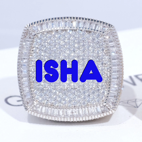 CUSTOM LETTER 3D ICED RING