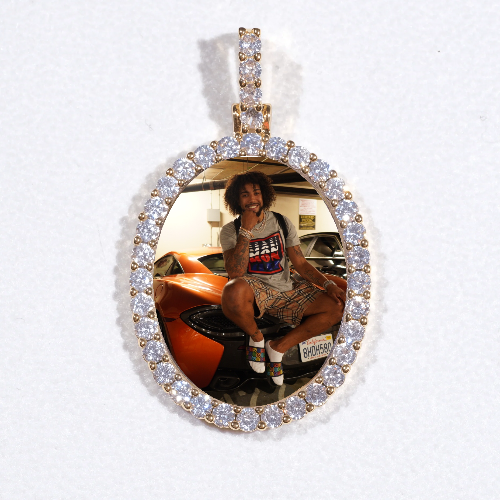 3D Oval Custom Picture Pendant