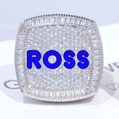CUSTOM LETTER 3D ICED RING