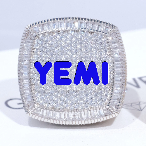 CUSTOM LETTER 3D ICED RING