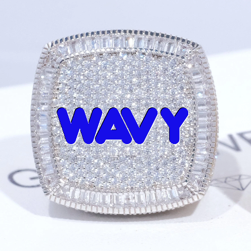 CUSTOM LETTER 3D ICED RING