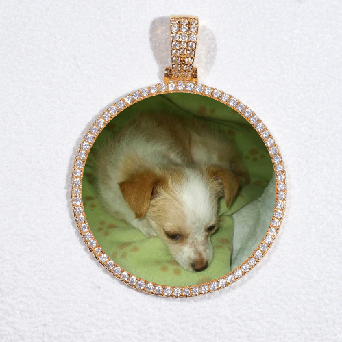 MEDIUM 3D CIRCLE CUSTOM PICTURE PENDANT