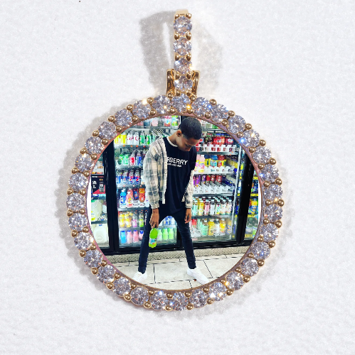 3D CIRCLE CUSTOM PICTURE PENDANT SMALL SIZE