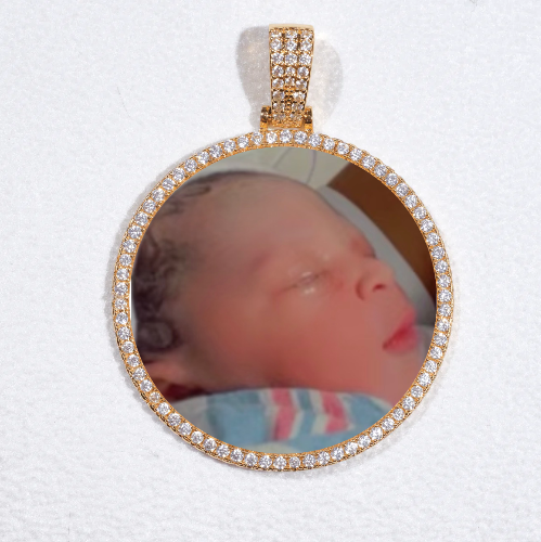 MEDIUM 3D CIRCLE CUSTOM PICTURE PENDANT