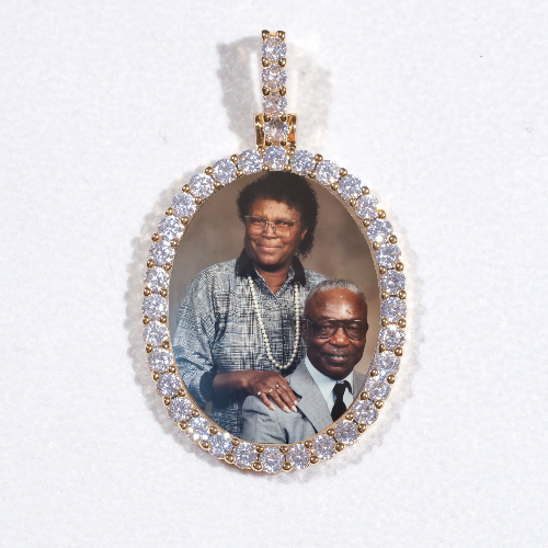 3D Oval Custom Picture Pendant