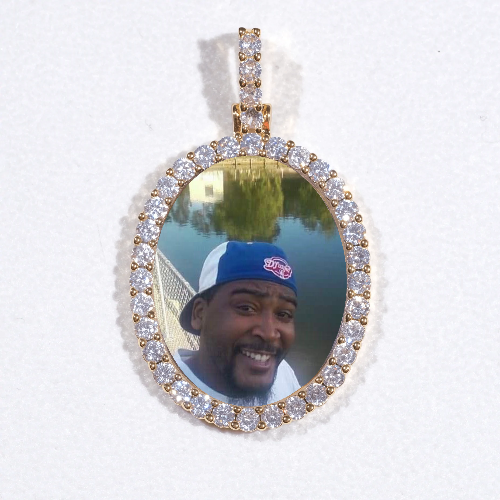 3D Oval Custom Picture Pendant