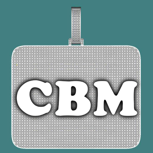 CUSTOM LETTER NECKLACE 3D BIG SQUARE