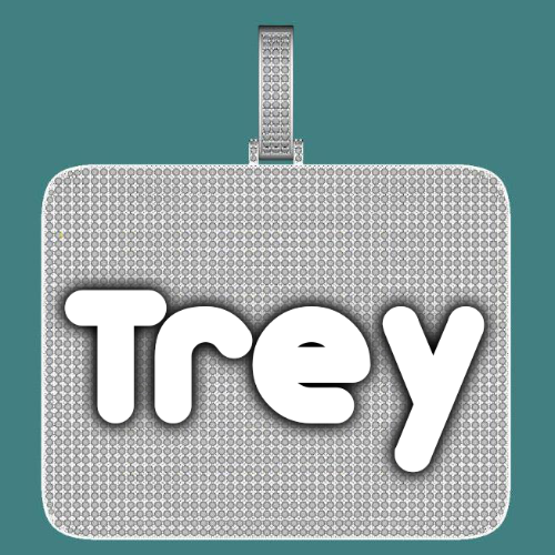 CUSTOM LETTER NECKLACE 3D BIG SQUARE