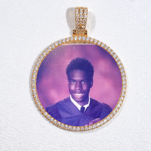 MEDIUM 3D CIRCLE CUSTOM PICTURE PENDANT