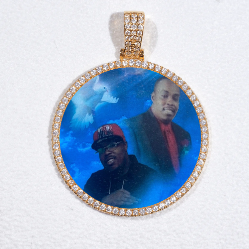 MEDIUM 3D CIRCLE CUSTOM PICTURE PENDANT