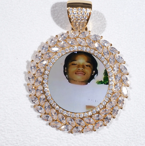 Large 3D Wheat Ear Custom Picture Pendant