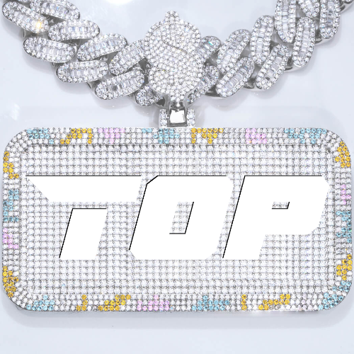 CUSTOM LETTER NECKLACE 3D COLORFUL SQUARE