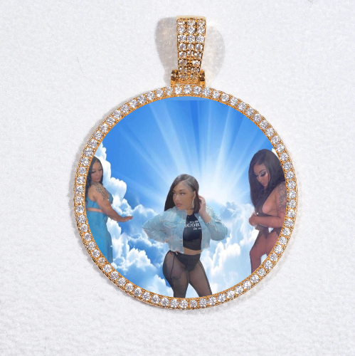MEDIUM 3D CIRCLE CUSTOM PICTURE PENDANT