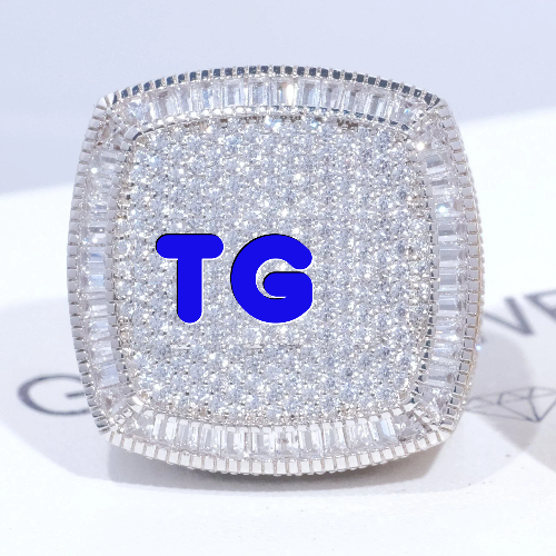 CUSTOM LETTER 3D ICED RING