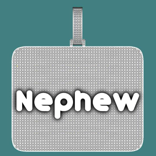 CUSTOM LETTER NECKLACE 3D BIG SQUARE