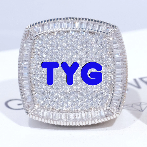 CUSTOM LETTER 3D ICED RING
