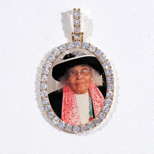 3D Oval Custom Picture Pendant