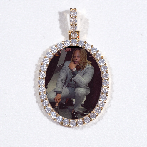 3D Oval Custom Picture Pendant