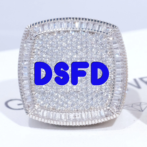 CUSTOM LETTER 3D ICED RING