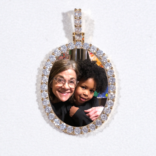 3D Oval Custom Picture Pendant