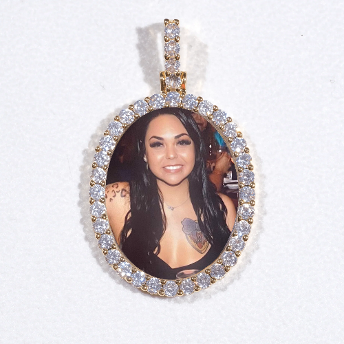 3D Oval Custom Picture Pendant